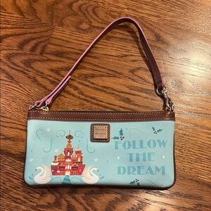 Dooney & Bourke Disney Christmas Castle Wristlet